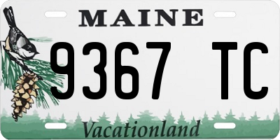ME license plate 9367TC