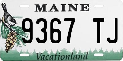 ME license plate 9367TJ