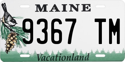 ME license plate 9367TM