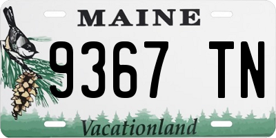 ME license plate 9367TN