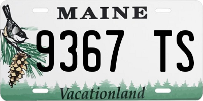 ME license plate 9367TS