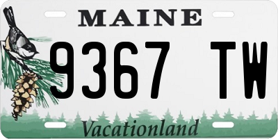 ME license plate 9367TW