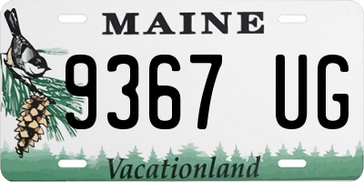 ME license plate 9367UG