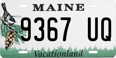 ME license plate 9367UQ