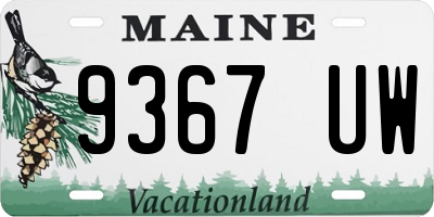 ME license plate 9367UW