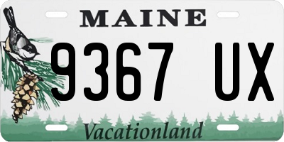 ME license plate 9367UX