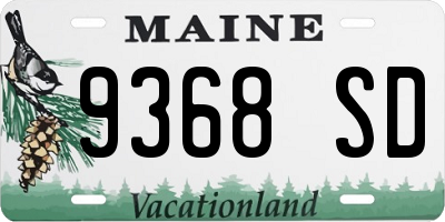 ME license plate 9368SD