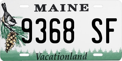 ME license plate 9368SF