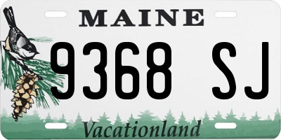 ME license plate 9368SJ