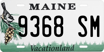 ME license plate 9368SM