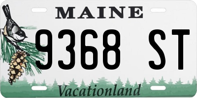 ME license plate 9368ST