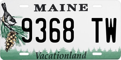 ME license plate 9368TW