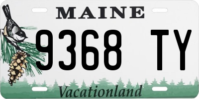 ME license plate 9368TY