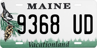 ME license plate 9368UD