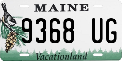 ME license plate 9368UG