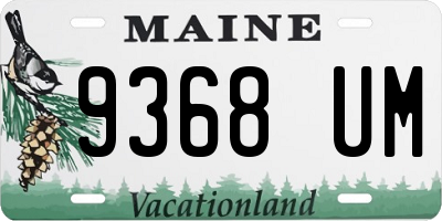 ME license plate 9368UM