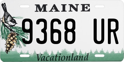 ME license plate 9368UR