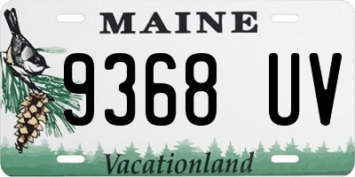 ME license plate 9368UV