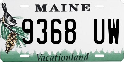 ME license plate 9368UW