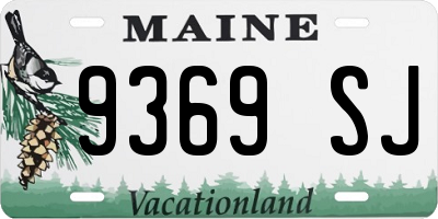 ME license plate 9369SJ