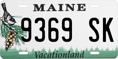 ME license plate 9369SK