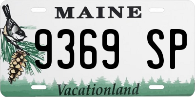 ME license plate 9369SP