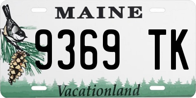 ME license plate 9369TK