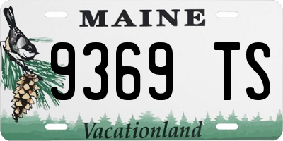 ME license plate 9369TS