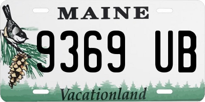 ME license plate 9369UB