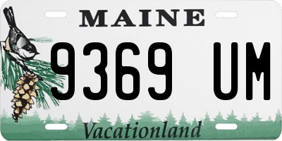 ME license plate 9369UM