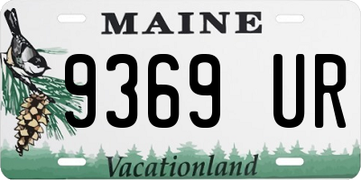 ME license plate 9369UR