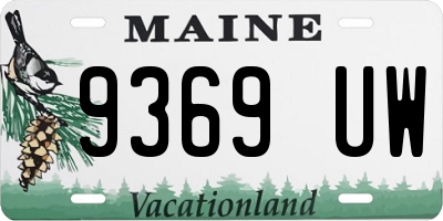 ME license plate 9369UW