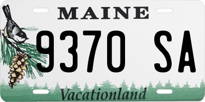 ME license plate 9370SA