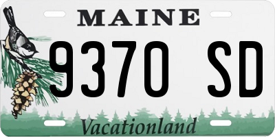 ME license plate 9370SD