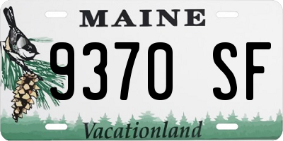 ME license plate 9370SF