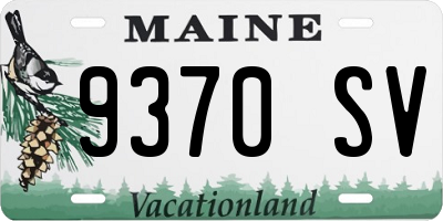 ME license plate 9370SV