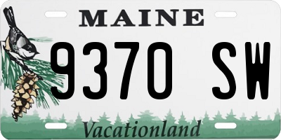 ME license plate 9370SW