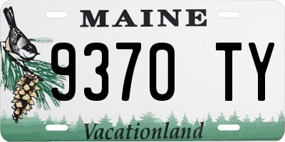 ME license plate 9370TY