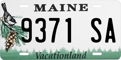ME license plate 9371SA
