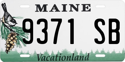 ME license plate 9371SB