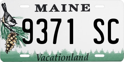 ME license plate 9371SC