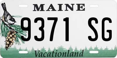 ME license plate 9371SG