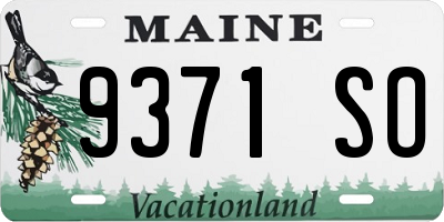 ME license plate 9371SO