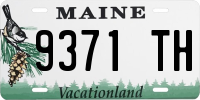 ME license plate 9371TH