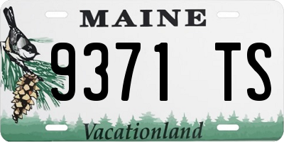 ME license plate 9371TS