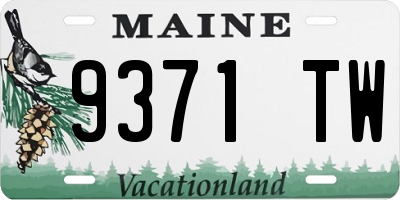 ME license plate 9371TW