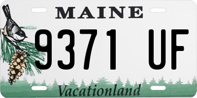 ME license plate 9371UF