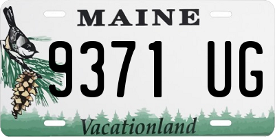 ME license plate 9371UG