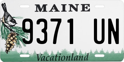 ME license plate 9371UN