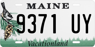 ME license plate 9371UY